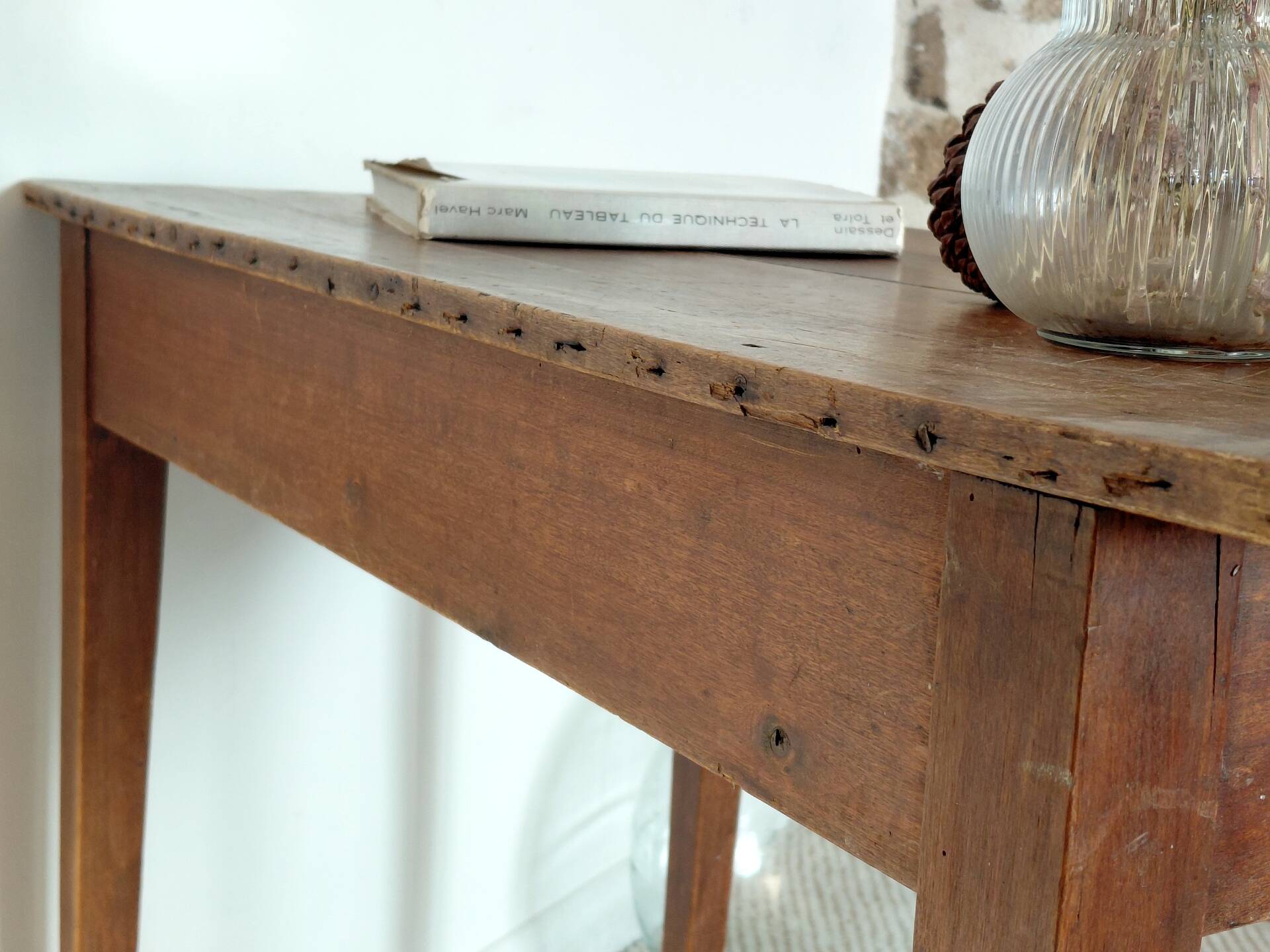 Compact desk in vintage cherry wood