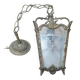 Small chandelier / lantern in bronze with etched glass - Louis XV style