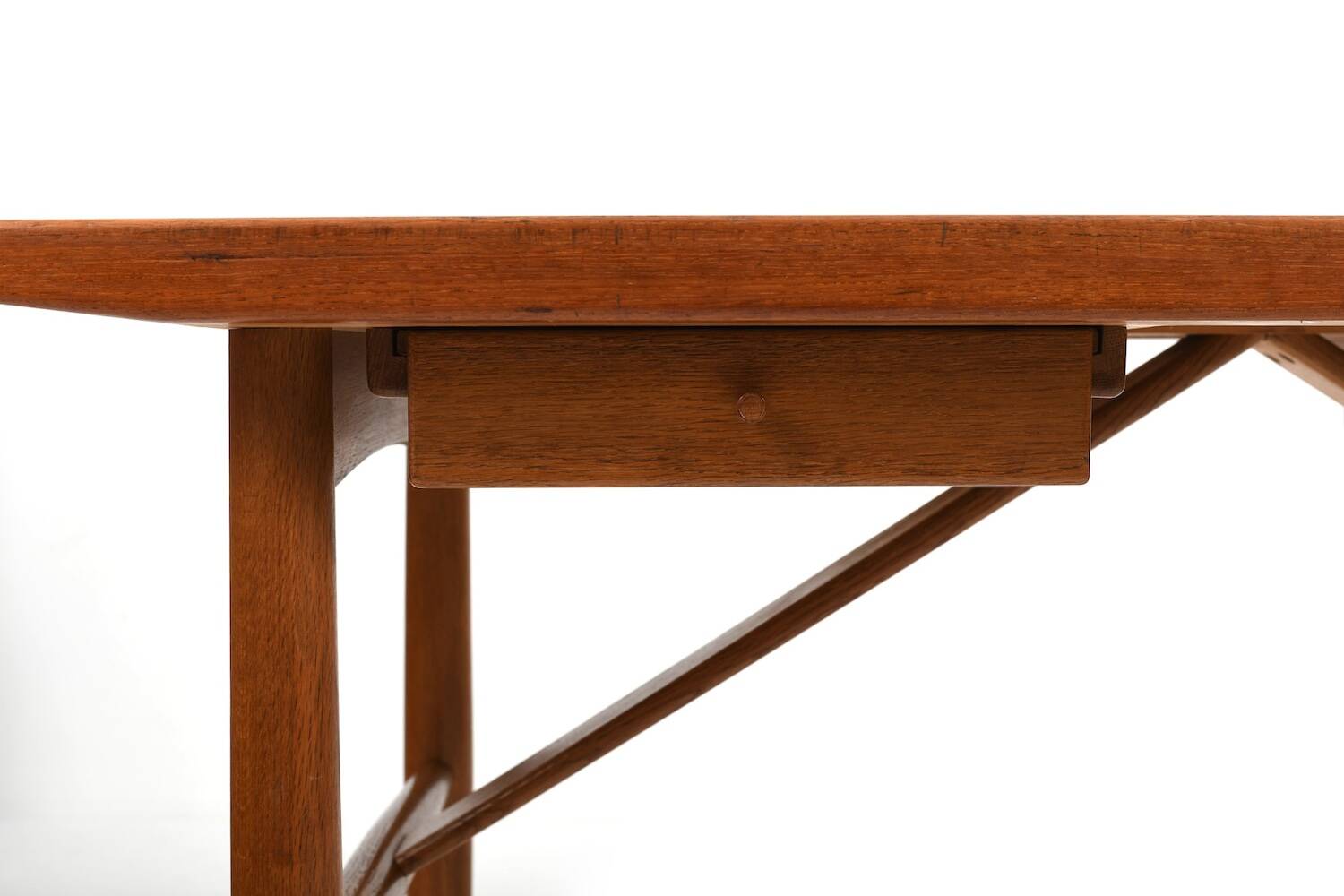 Fine Danish freestanding Desk in Teak and Oak 1960s