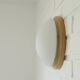 Set of 3 vintage sconces wood glass minimalist wall lamps flush mount light
