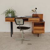 Adjustable industrial chair metal Czechoslovakia 1960