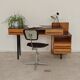 Adjustable industrial chair metal Czechoslovakia 1960