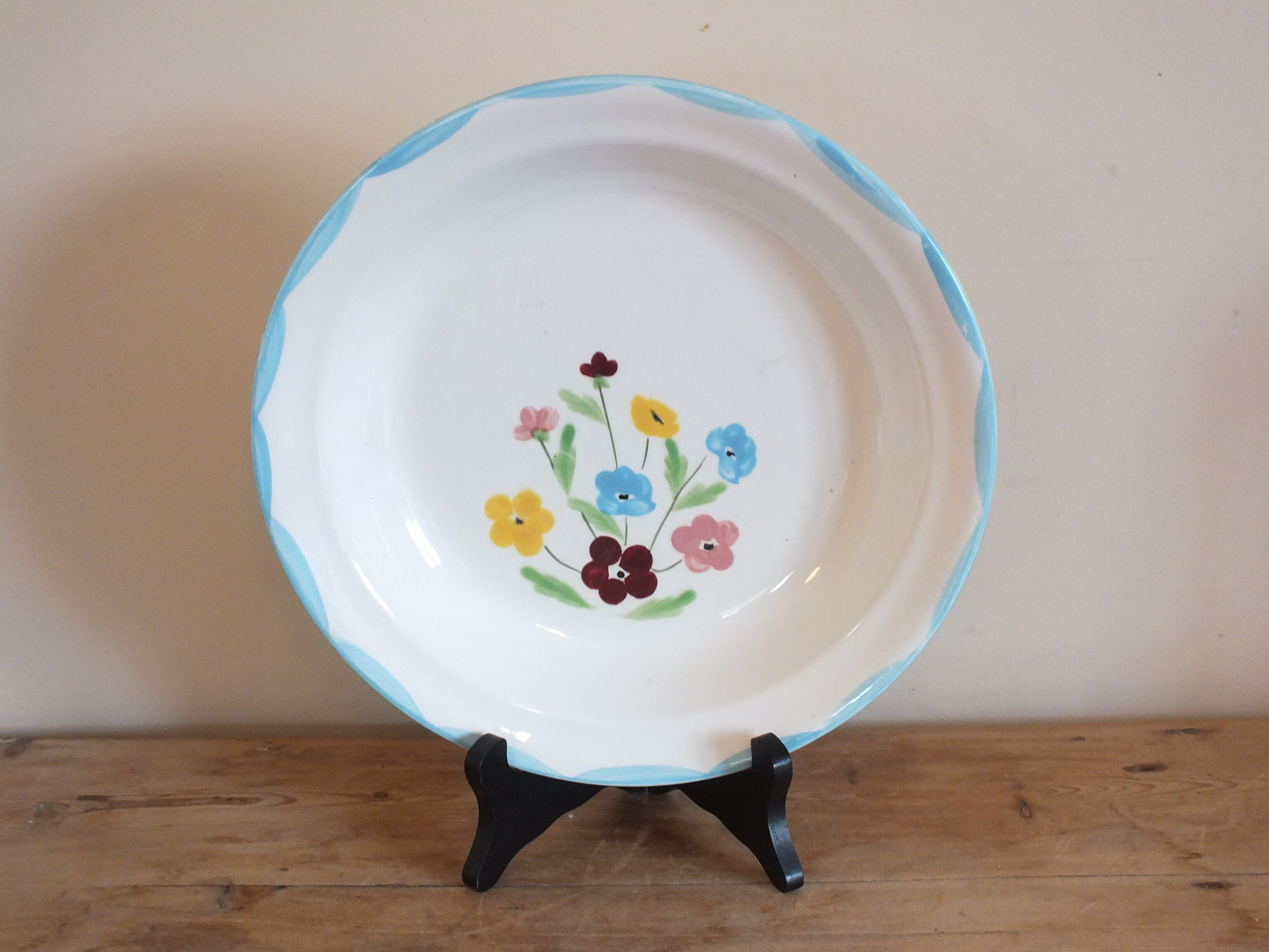Hollow dish 50s Salins model Jocelyne - flowers