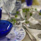 6 flat plates in English porcelain