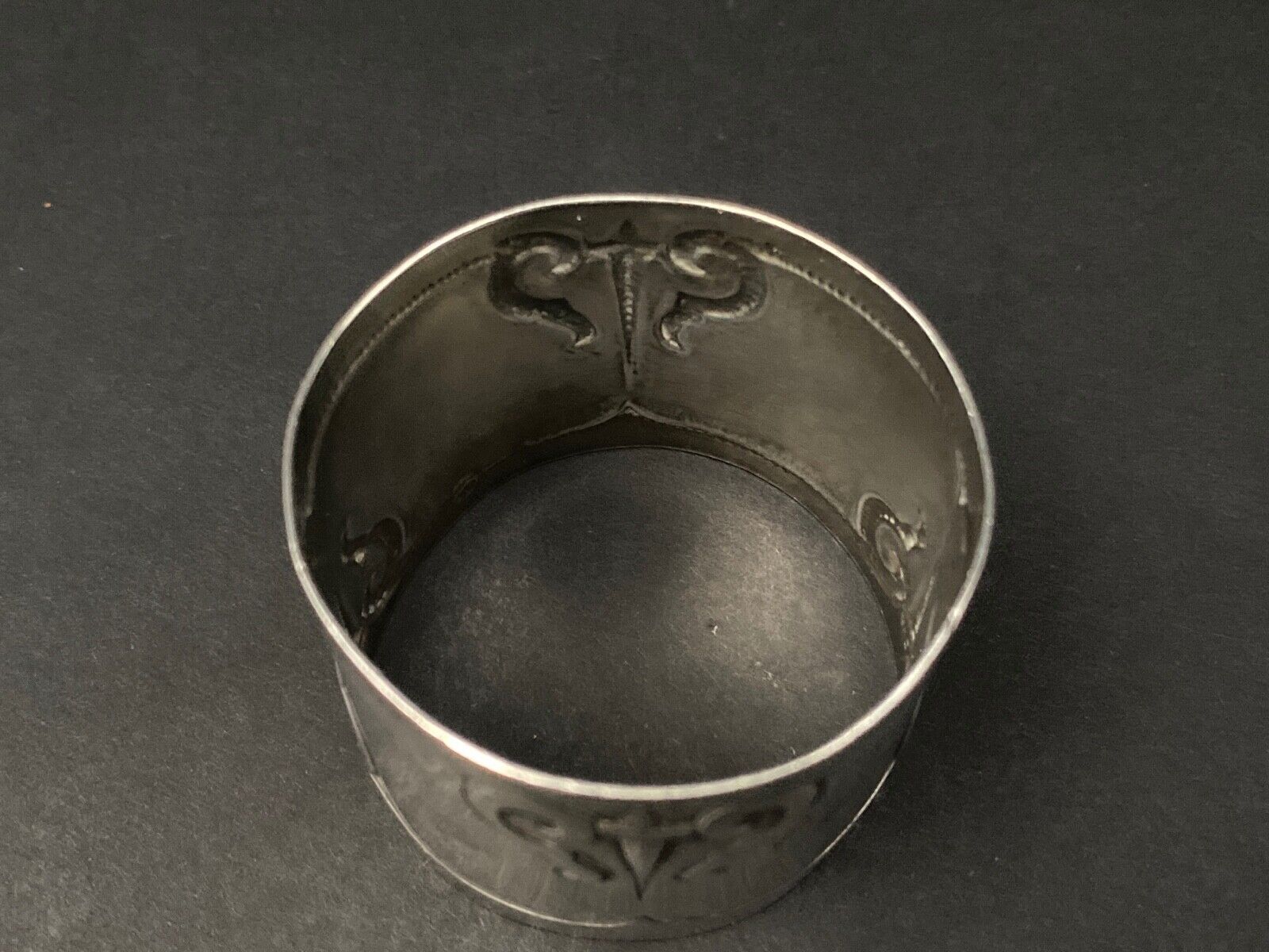 Solid silver towel ring punch minerva denise xxe