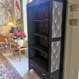 Restyled art deco bookcase shelf cabinet