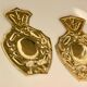 Pair of large baroque style mid-century Swedish brass sconces