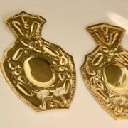 Pair of large baroque style mid-century Swedish brass sconces