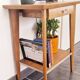 1950s side table with compass legs