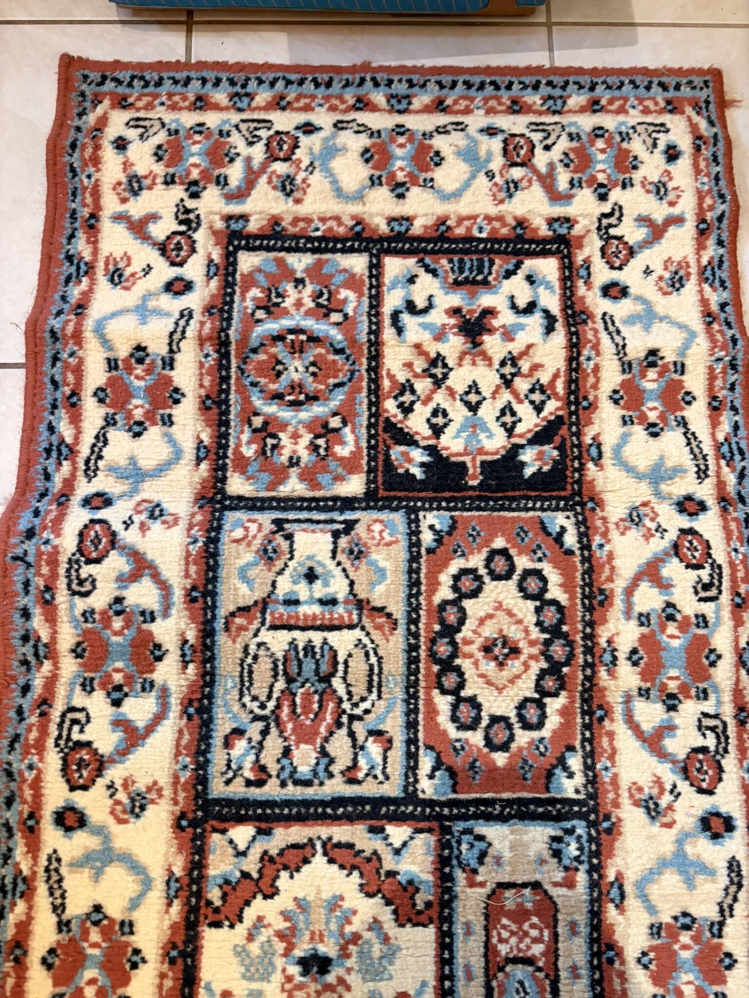 Pair of 2x Wool Ghom Oriental Berber Moroccan Rugs 100x60