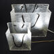 Lucite shopping bag lamps mid-century, set of 2