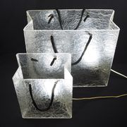Lucite shopping bag lamps mid-century, set of 2
