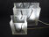 Lucite shopping bag lamps mid-century, set of 2