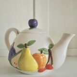 English fruit ceramic teapot
