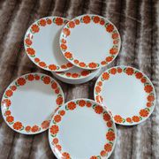 13 assiettes plates vintages Moulin des Loups