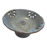 Ceramic Salad Bowl Vallauris thistle decoration