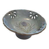 Ceramic Salad Bowl Vallauris thistle decoration