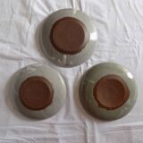 3 assiettes à dessert - atelier Chantal et Thierry Robert