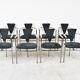 Set of 8 post modern dining chairs by Belgochrom, 1980s