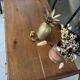 Old vintage wooden and rattan chest of drawers