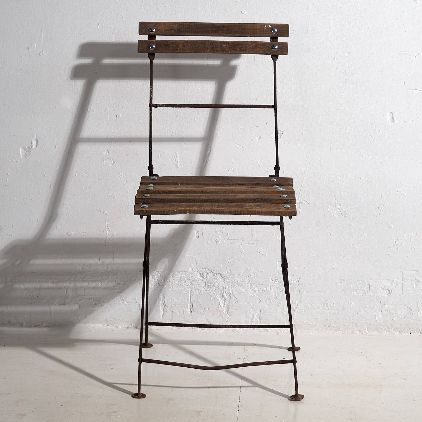 Anciennes chaises de terrasse pliantes (c.1920). Ensemble de 2 pièces #32