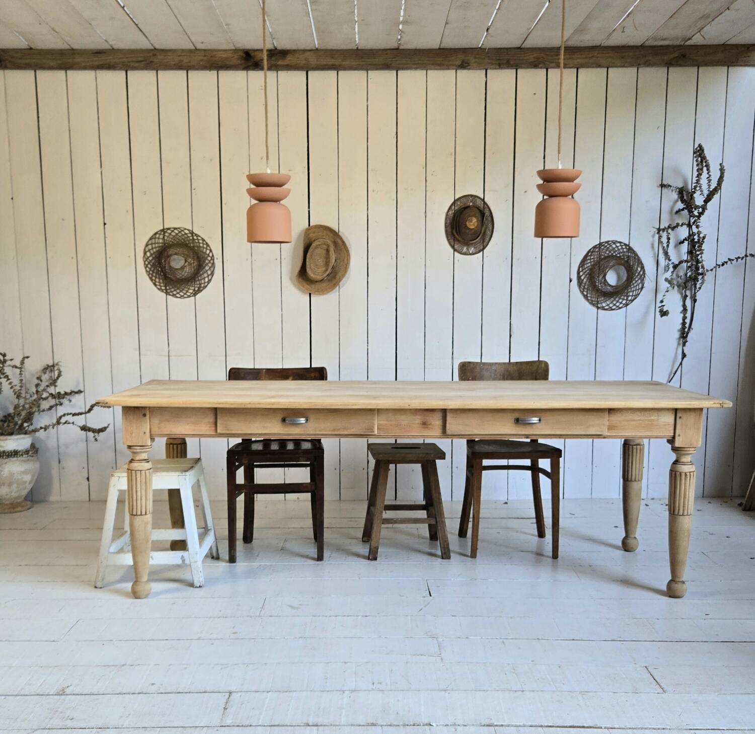 Table de ferme avec rallonges