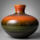 Vase Dümler & Breiden 174/15 West Germany in glazed ceramic – 1960s-70s – Brown and green gradient