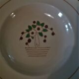 Series of four hollow plates Longwy 50s cherry blossoms