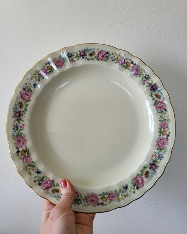 Limoges Bernardaud plat de service rond en porcelaine