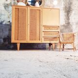 Rattan cabinet cabinet