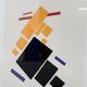 Set de 3 cadres avec lithographies Casimir Malevic