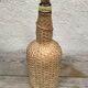 Bottle old woven wicker rattan