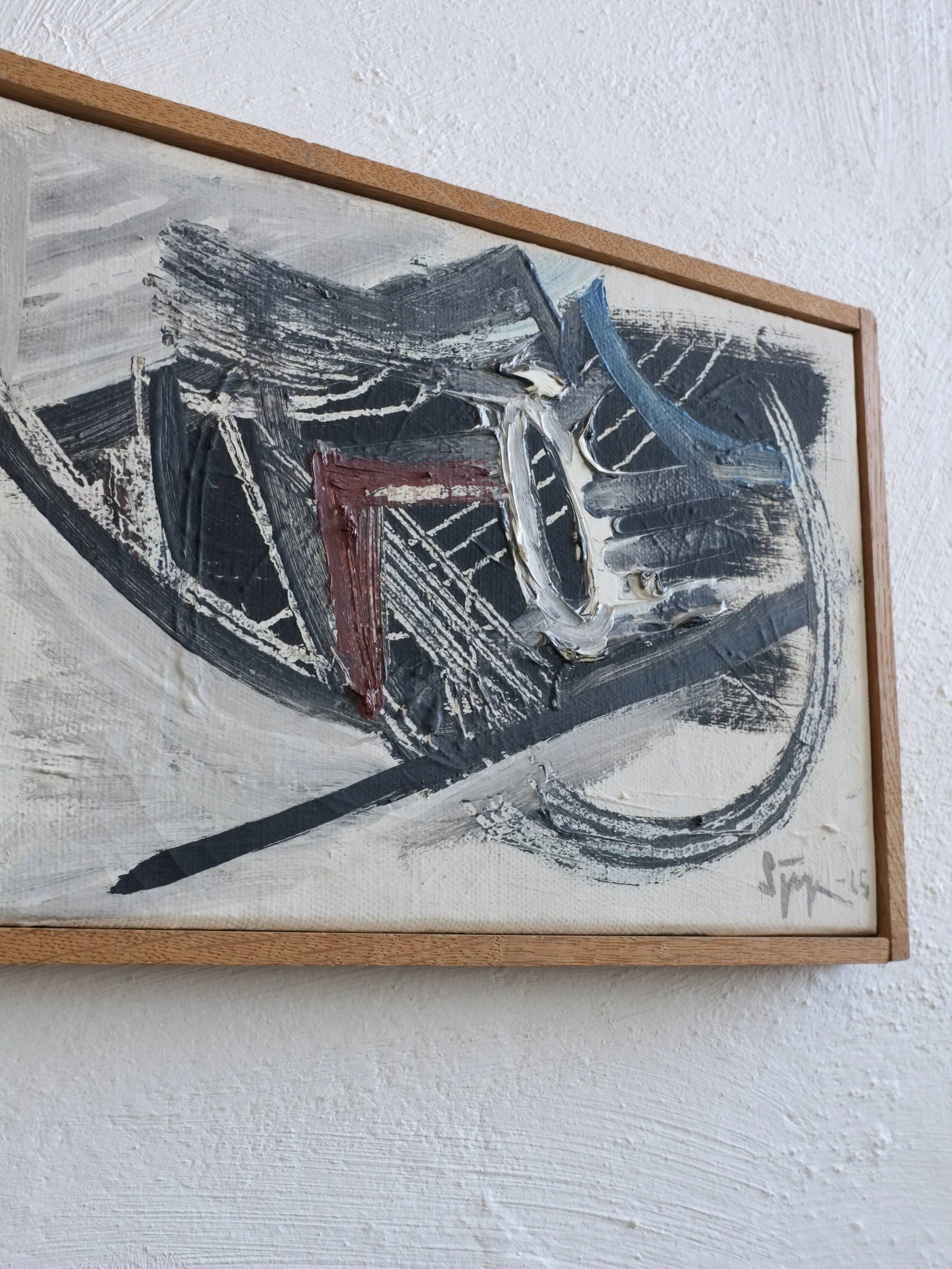 Lars Sjögren abstract oil painting | Sweden | 1965