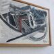 Peinture à l'huile abstraite de Lars Sjögren | Suède | 1965