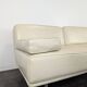 Cream leather 4-seater sofa