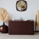 Commode italienne vintage en wengé – design 1970/80