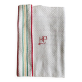 Damask tablecloth in metis, monogrammed HP - 210x130 cm