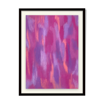Pastel chrysanthemes frames 30 x 40 cm (atelier cleophee)
