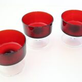 Set of 6 ruby red luminarc rider glasses