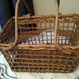 Basket has two handles in rattan
