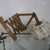 Applique murale/lampe à ciseaux. Holz Teak , Linus Bopp Limbach. Années 1970