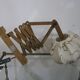 Applique murale/lampe à ciseaux. Holz Teak , Linus Bopp Limbach. Années 1970
