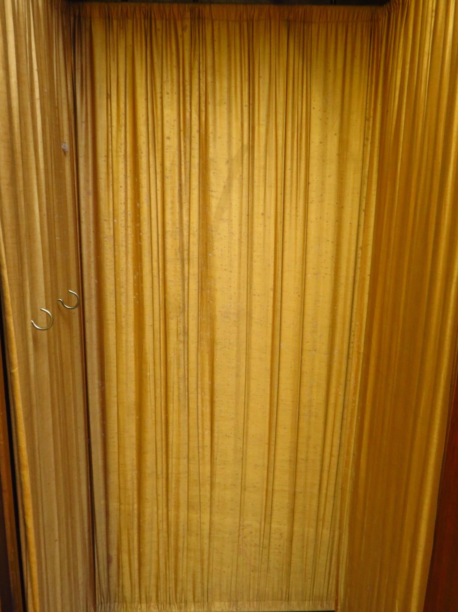 Walnut compactum wardrobe with mirror