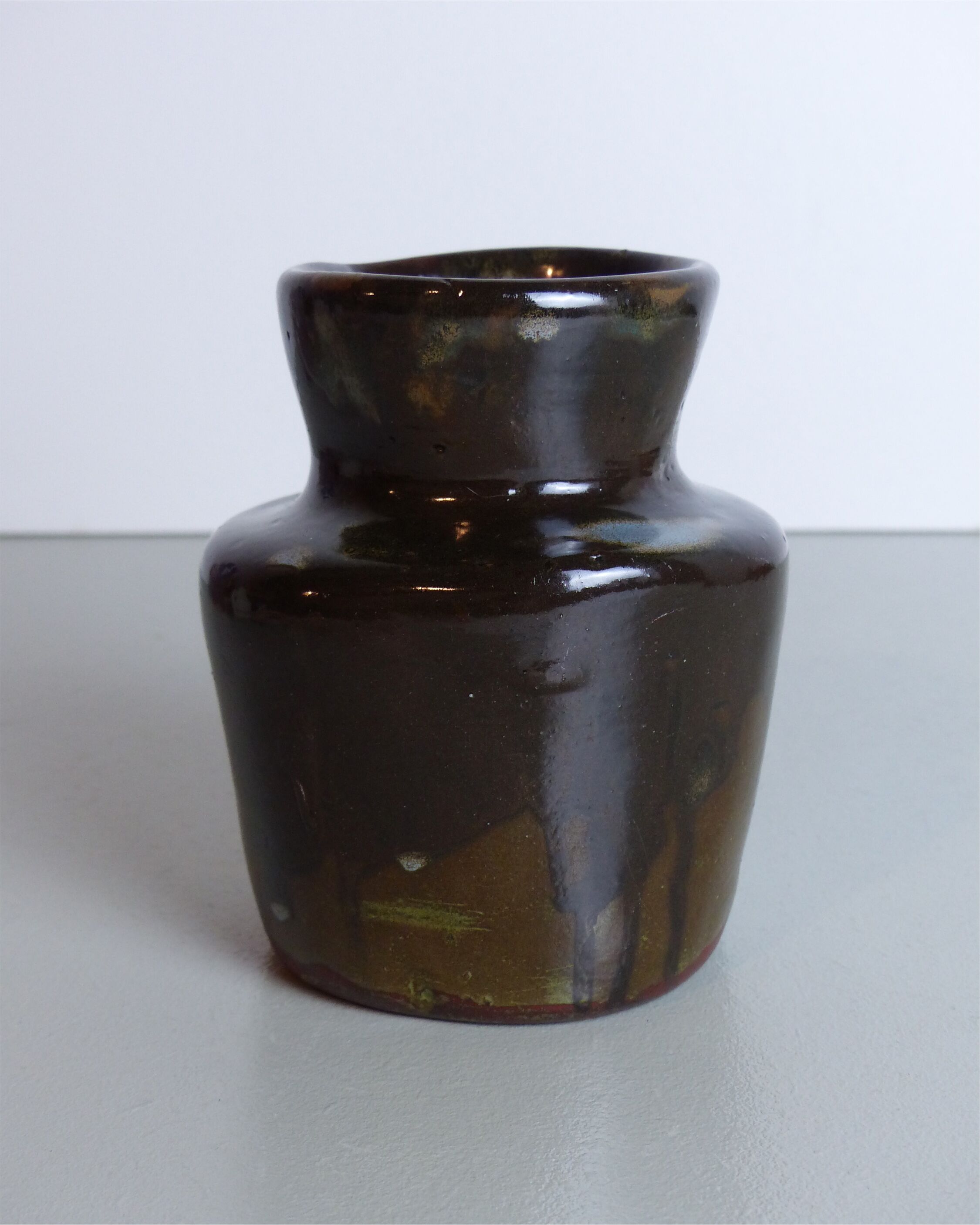Khaki ceramic vase