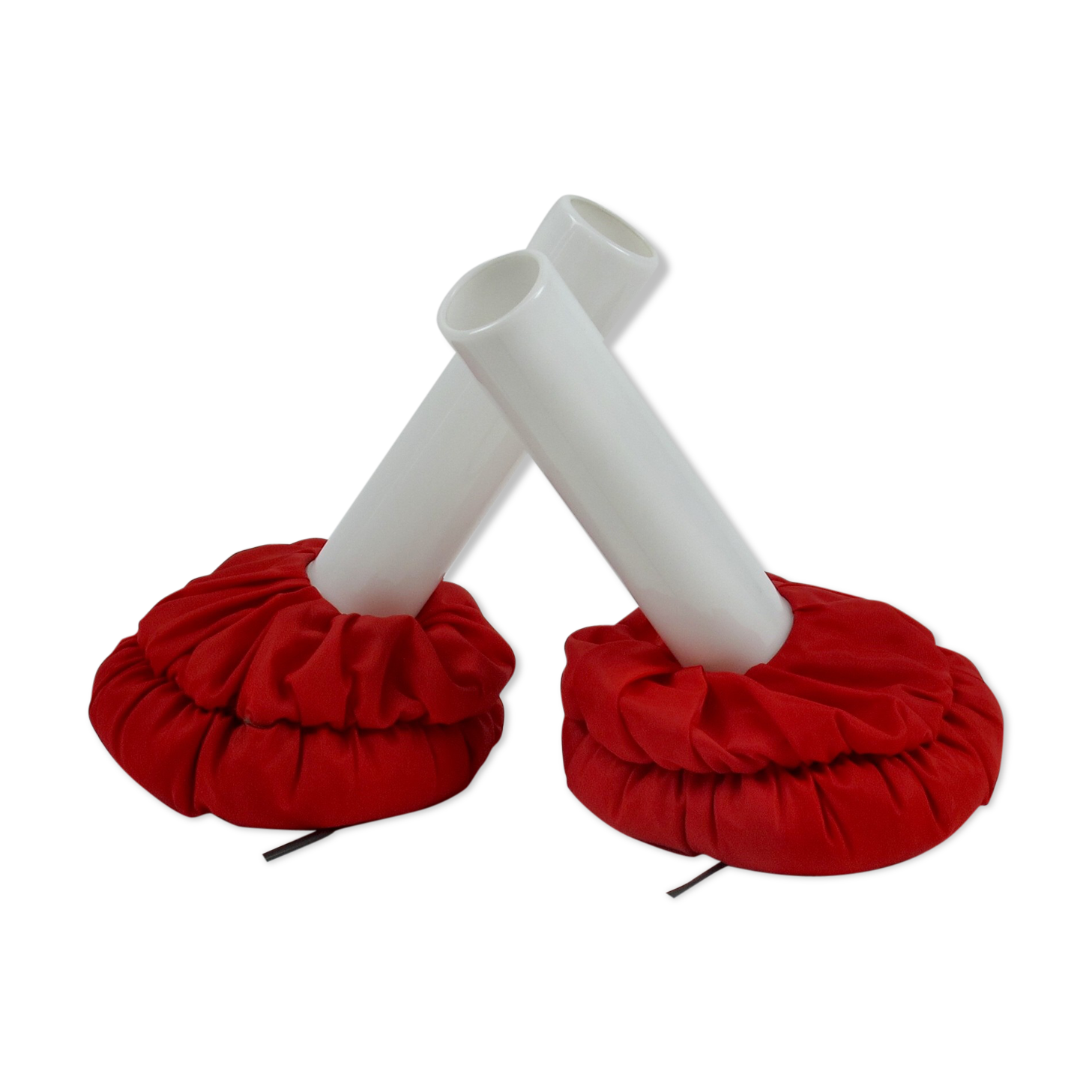 Red bell office lamps by Pas-d'Urbino Lomazzi for Sirrah, 1982