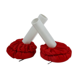 Lampes de bureau cloche rouge de Pas-d'Urbino Lomazzi pour Sirrah, 1982
