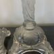 3 clear glass candle holders