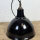 Vintage Industrial Black Painted Pendant Lamp