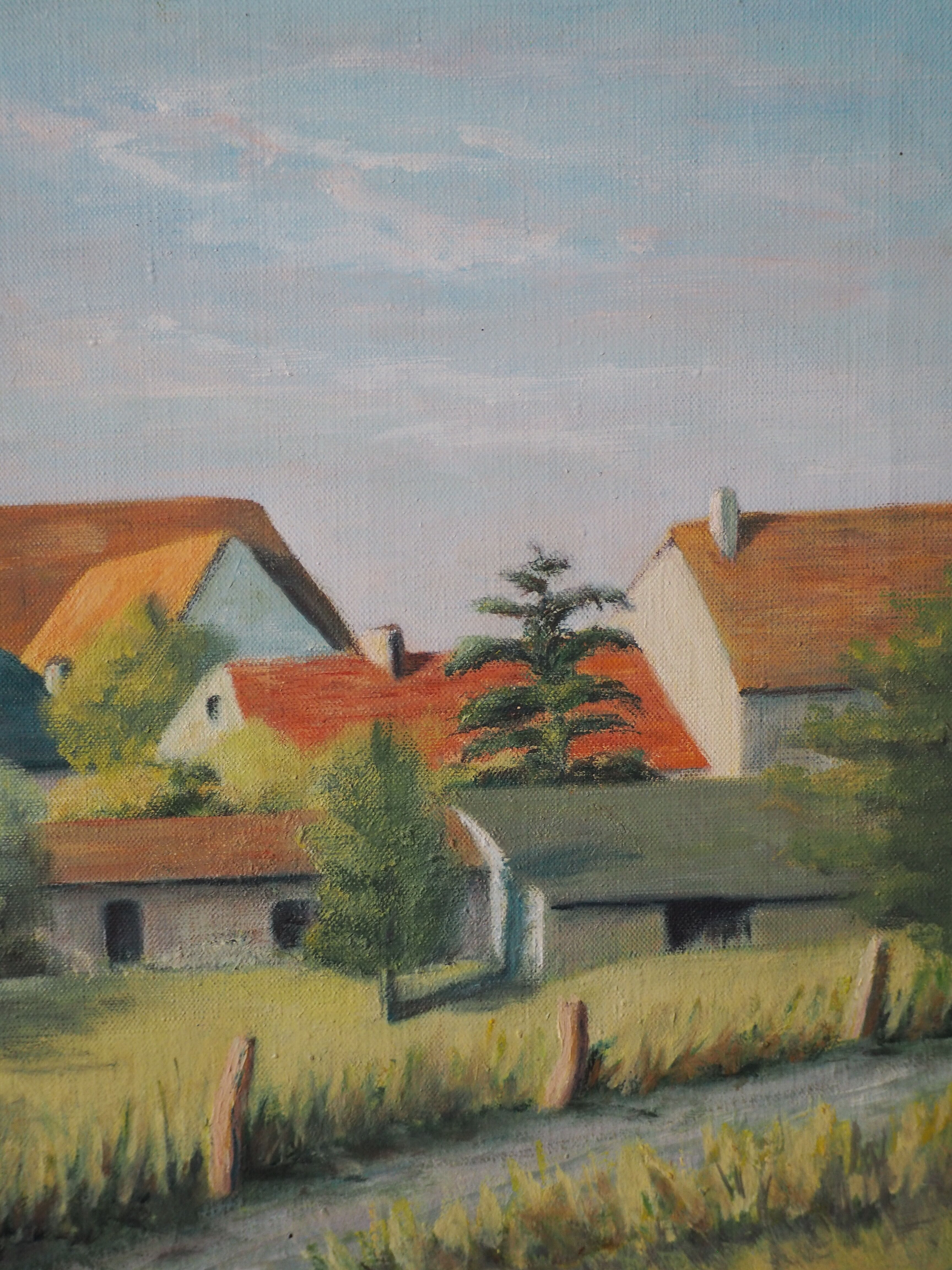 Oil on landscape canvas