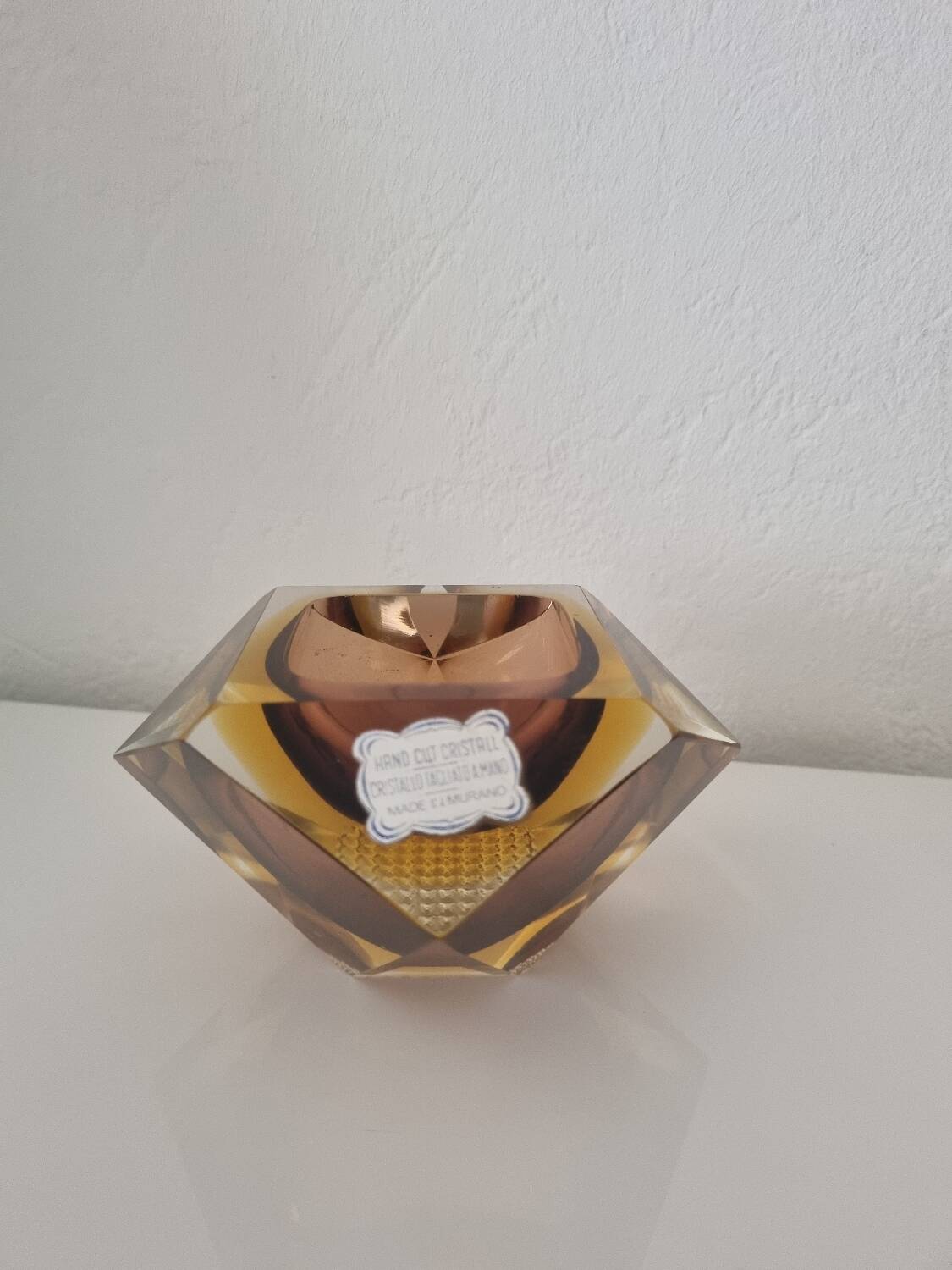 Sommerso Murano set: ashtray + table lighter